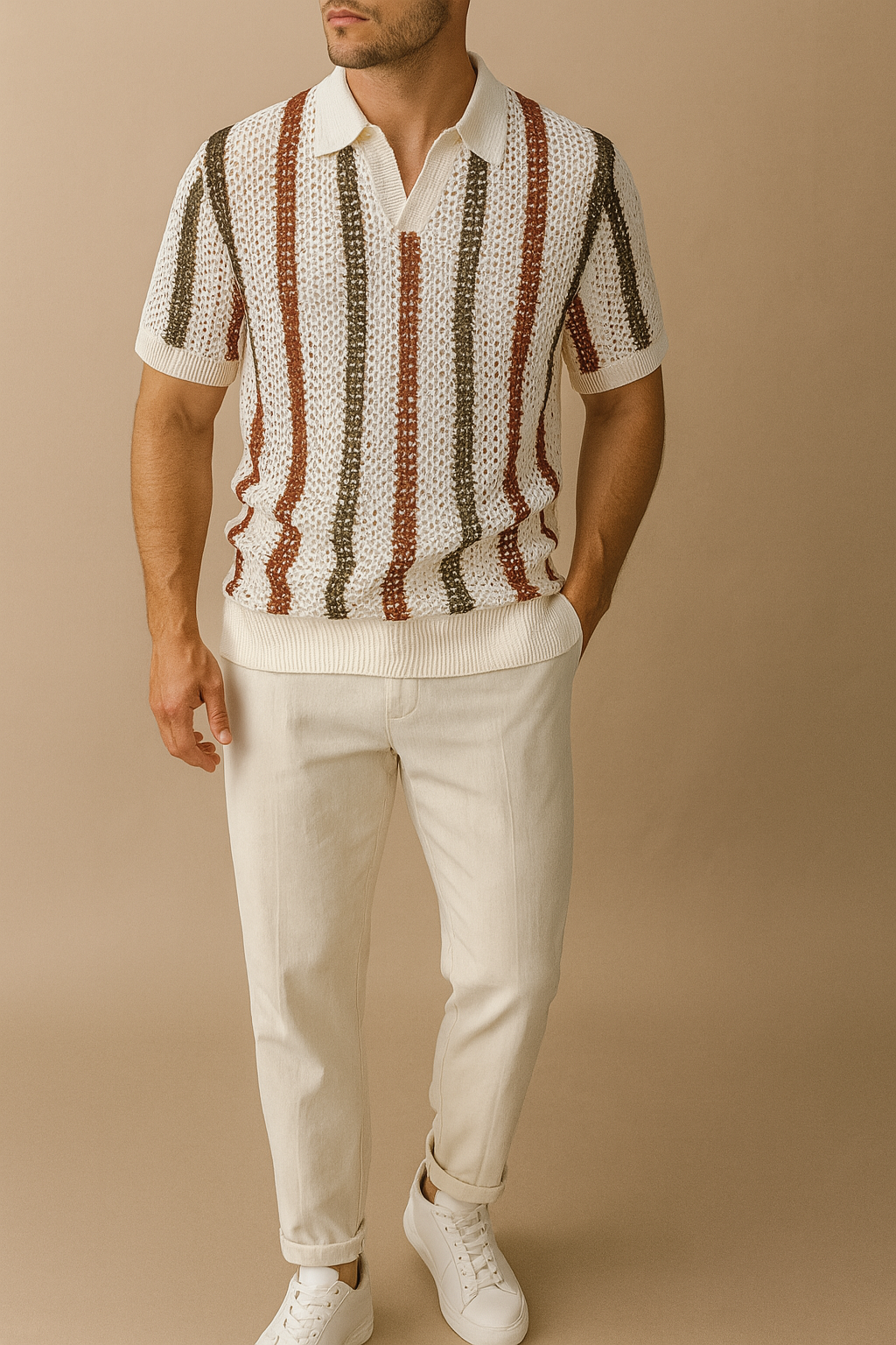 Striped Polo Trouser Set | Vaester & Co