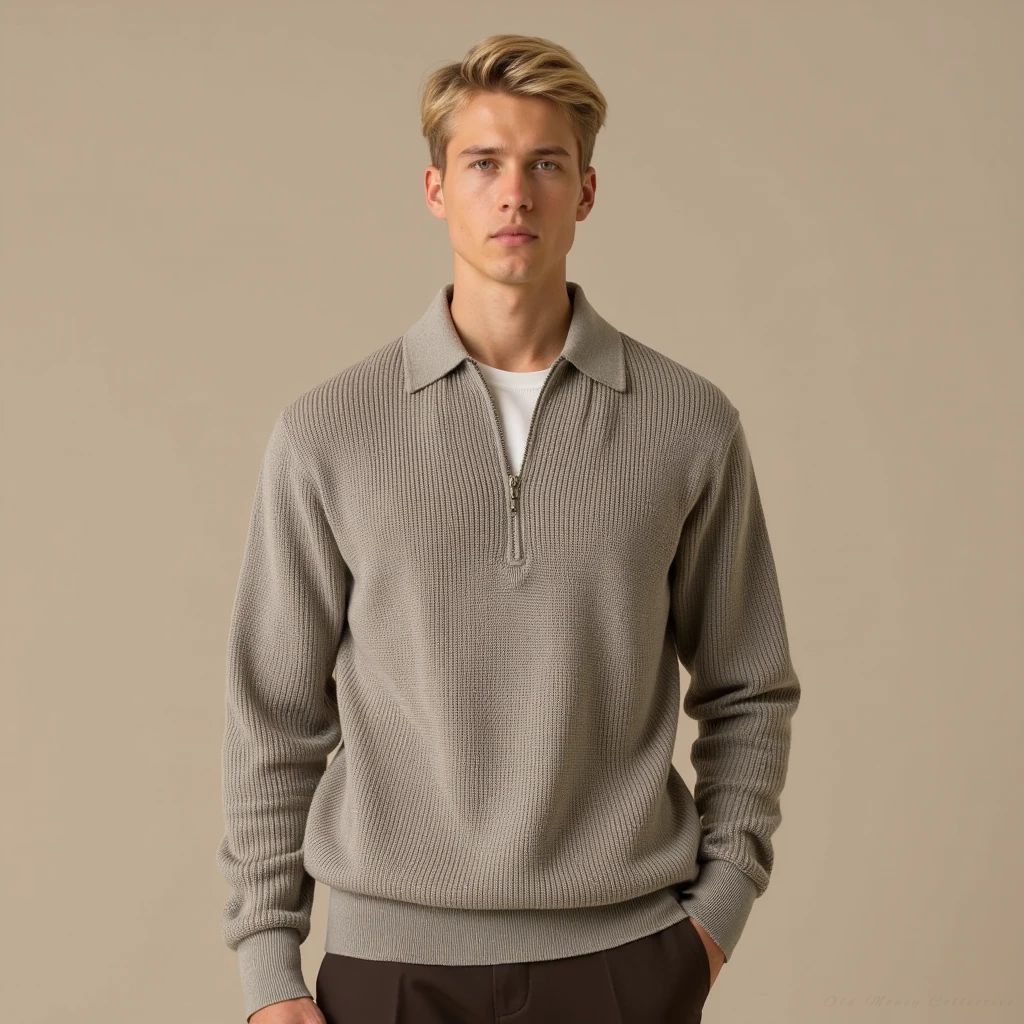 Aspen Knitted Zip-Up Sweater | Vaester & Co