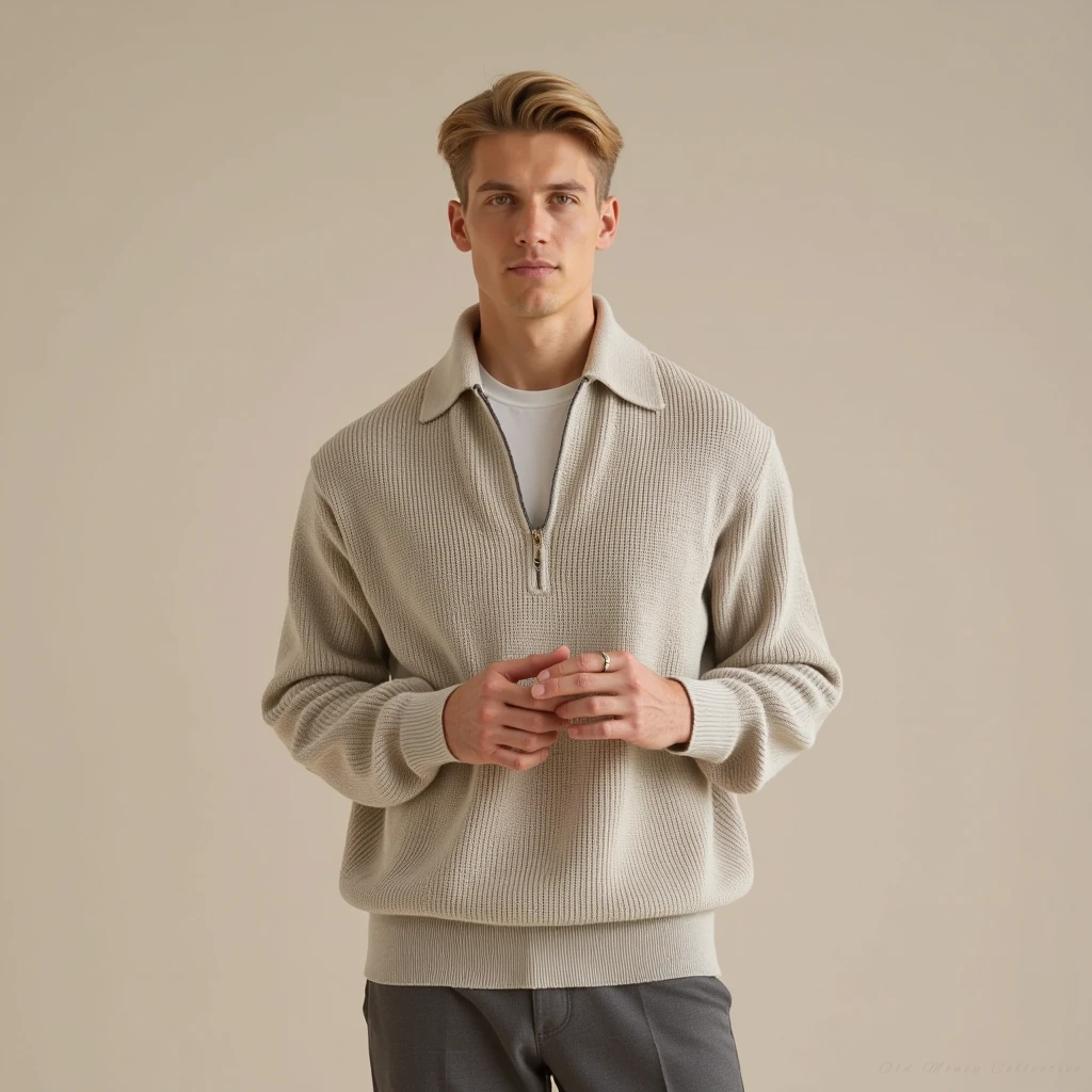 Aspen Knitted Zip-Up Sweater | Vaester & Co