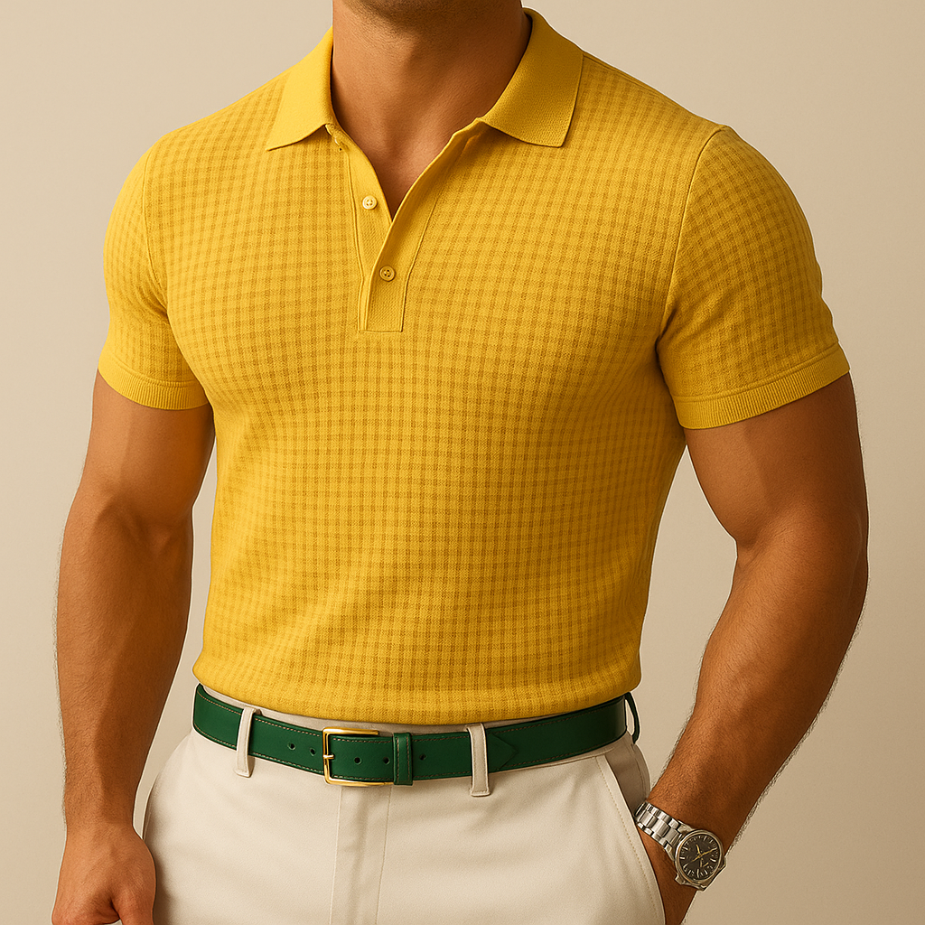 Men Lop-up Hollow Short-sleeved Polo | Vaester & Co