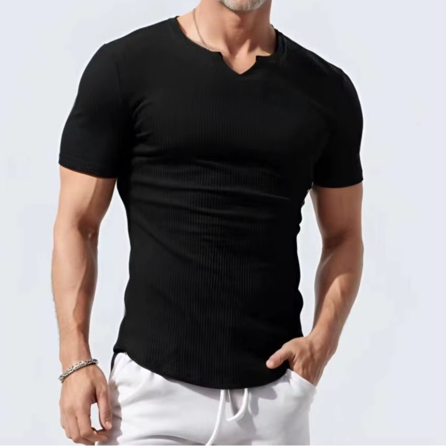 Men's Slim Fit V-Neck Sports T-Shirt | Vaester & Co