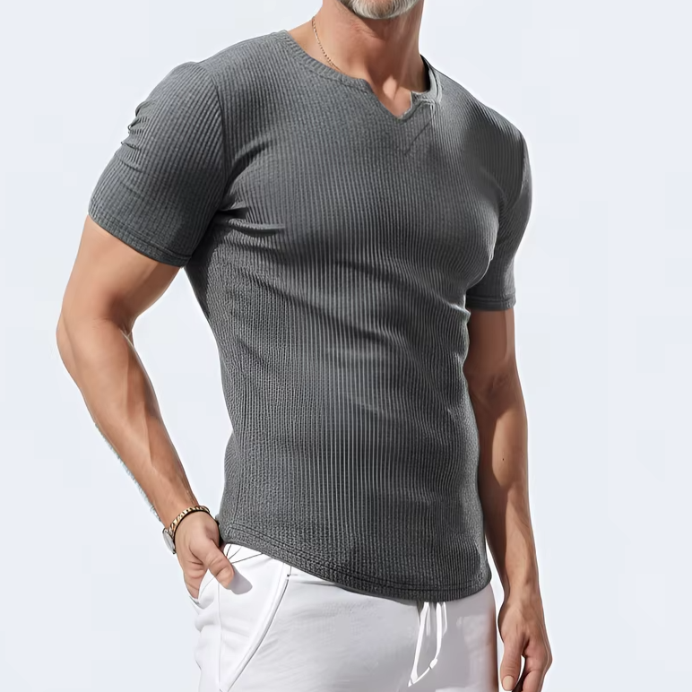 Men's Slim Fit V-Neck Sports T-Shirt | Vaester & Co