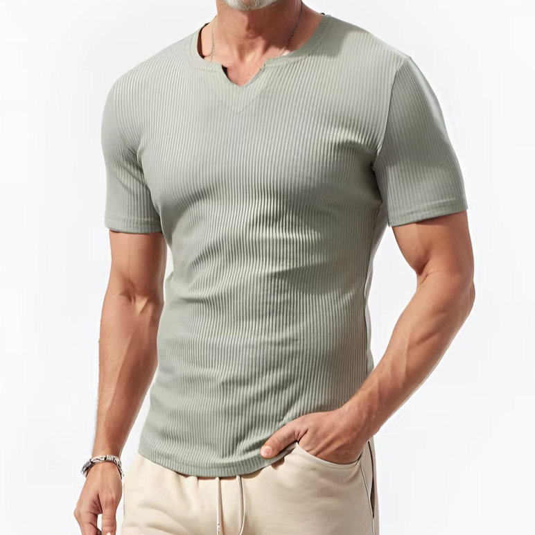 Men's Slim Fit V-Neck Sports T-Shirt | Vaester & Co