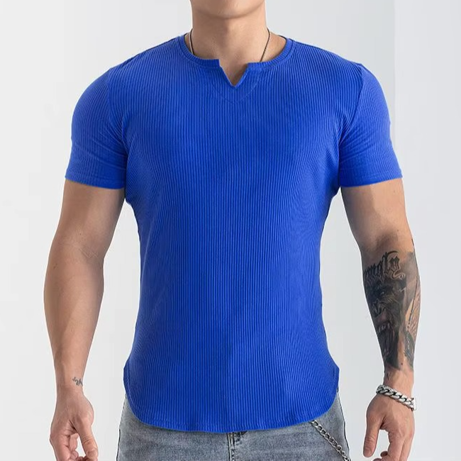Men's Slim Fit V-Neck Sports T-Shirt | Vaester & Co