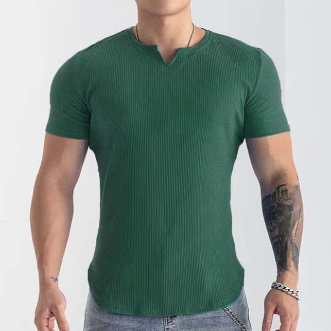 Men's Slim Fit V-Neck Sports T-Shirt | Vaester & Co