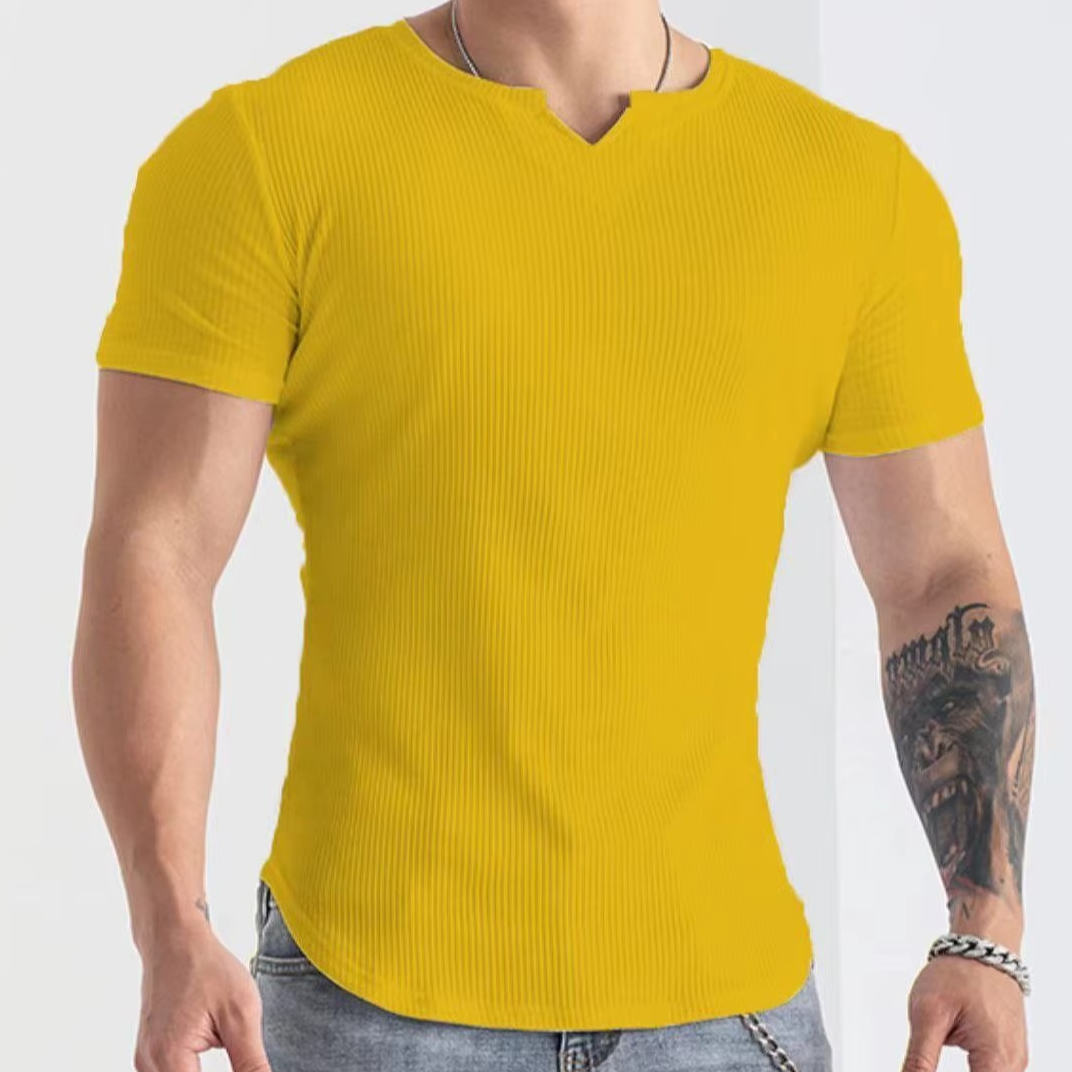 Men's Slim Fit V-Neck Sports T-Shirt | Vaester & Co