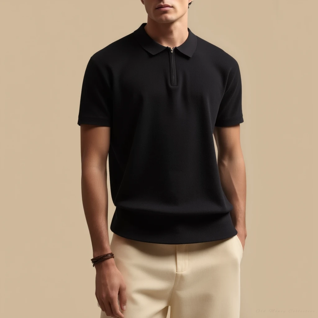 Marbella Zip-Up Polo | Vaester & Co