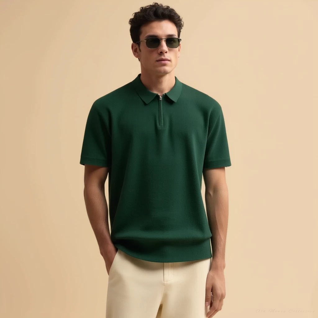Marbella Zip-Up Polo | Vaester & Co