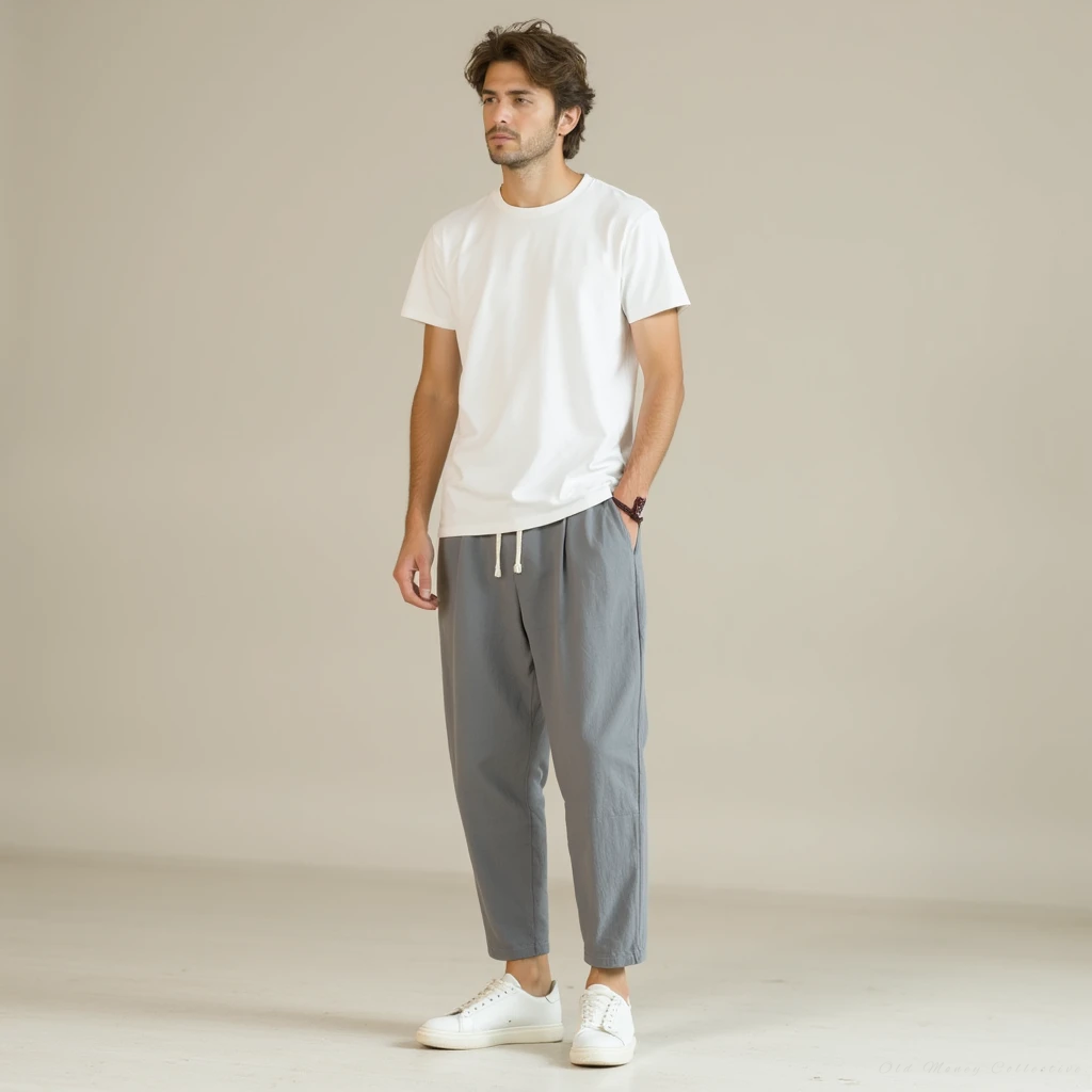 Santorini Linen-Cotton Pantalon | Vaester & Co